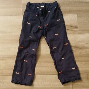 Gymboree Puppy School Puppy Ruffle Pant Size 4T Dachshund Embroidered (C)